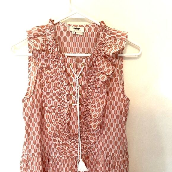 Kate Spade ruffle bib tie shell blouse, NWOT size small - Picture 6 of 11